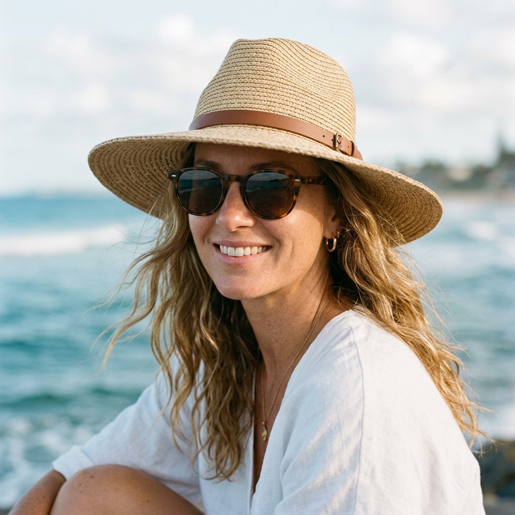 Straw Hat Styling Beach Vacation Outfits