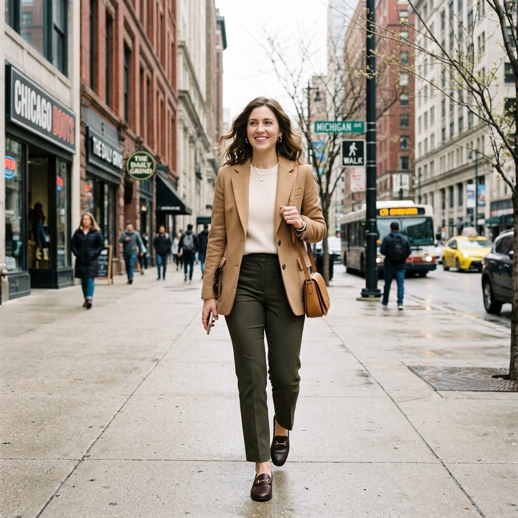 Chicago Spring Layering Outfits