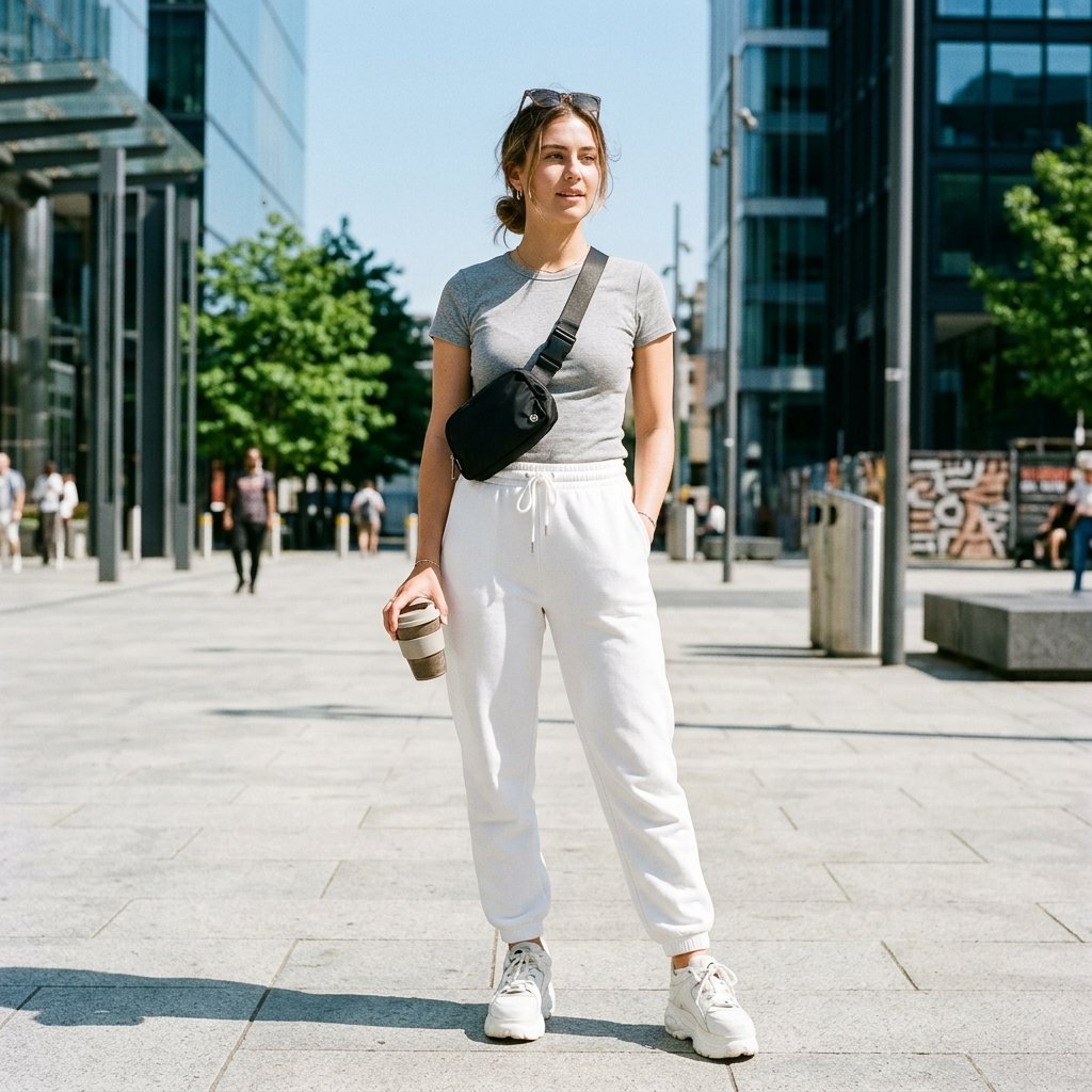 30 Best Outfit Ideas Sweatpants to Elevate Your Everyday Look 23 Sweatpants with Belt Bag Outfit Ideas
