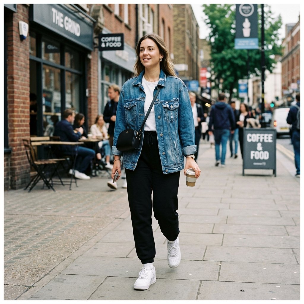 30 Best Outfit Ideas Sweatpants to Elevate Your Everyday Look 9 Denim Jacket Outfit Ideas Sweatpants