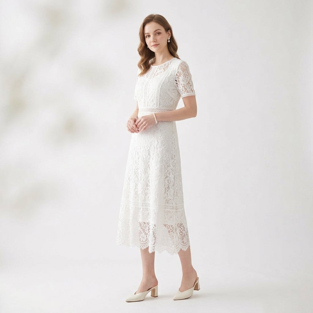 White Outfit Ideas: 30 Creative Looks to Inspire Your Next Stunning Style 29 White Outfit Idea White Lace Detail Ideas