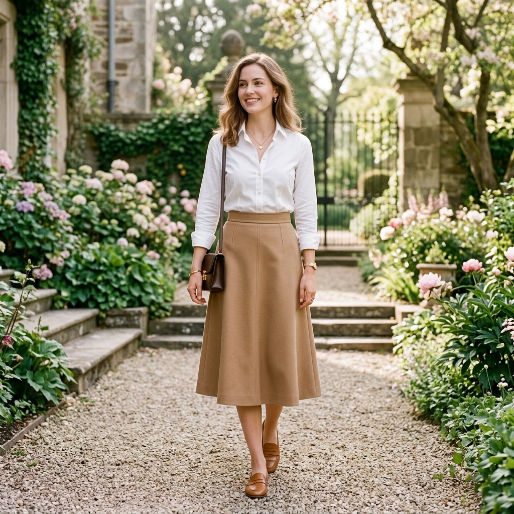Old Money Spring Outfits Crisp White Shirt Idea
