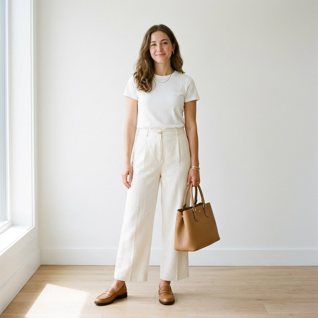 White Tee outfit ideas basic