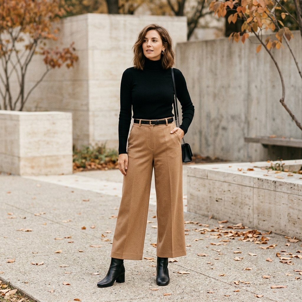 My Fall Outfits With Wide Leg Trousers