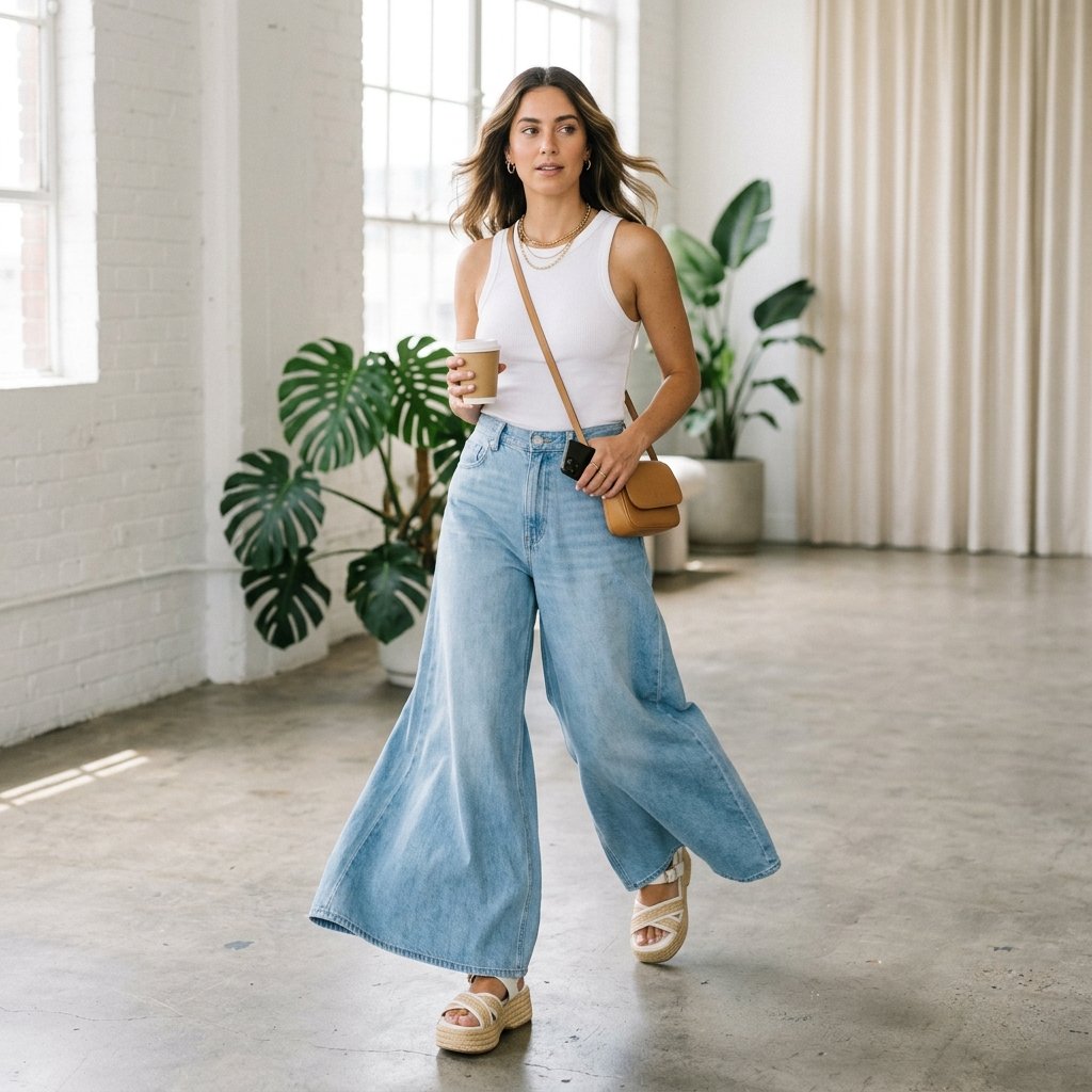 Wide Leg Jeans Outfit Ideas