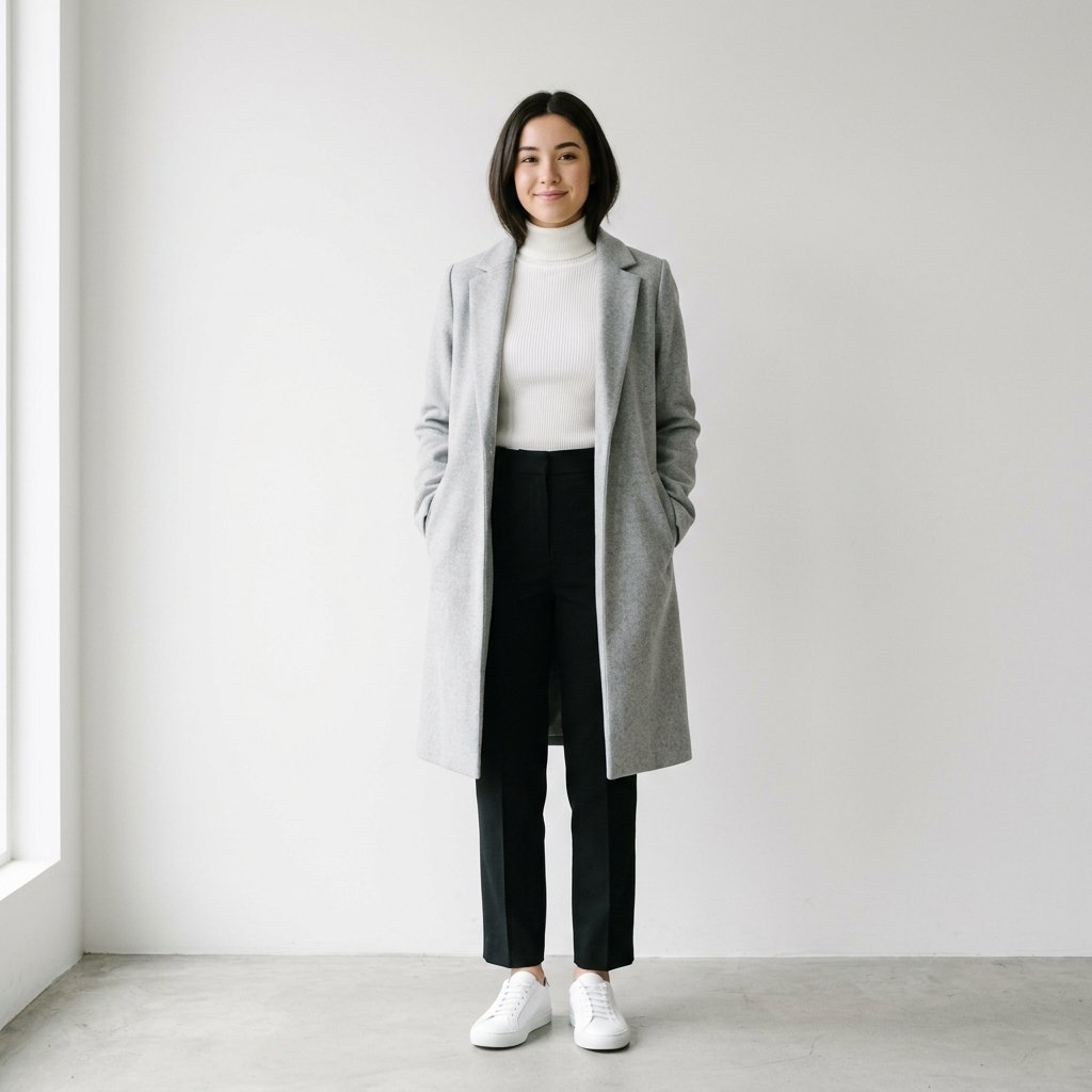 Minimalist outfit ideas winter school