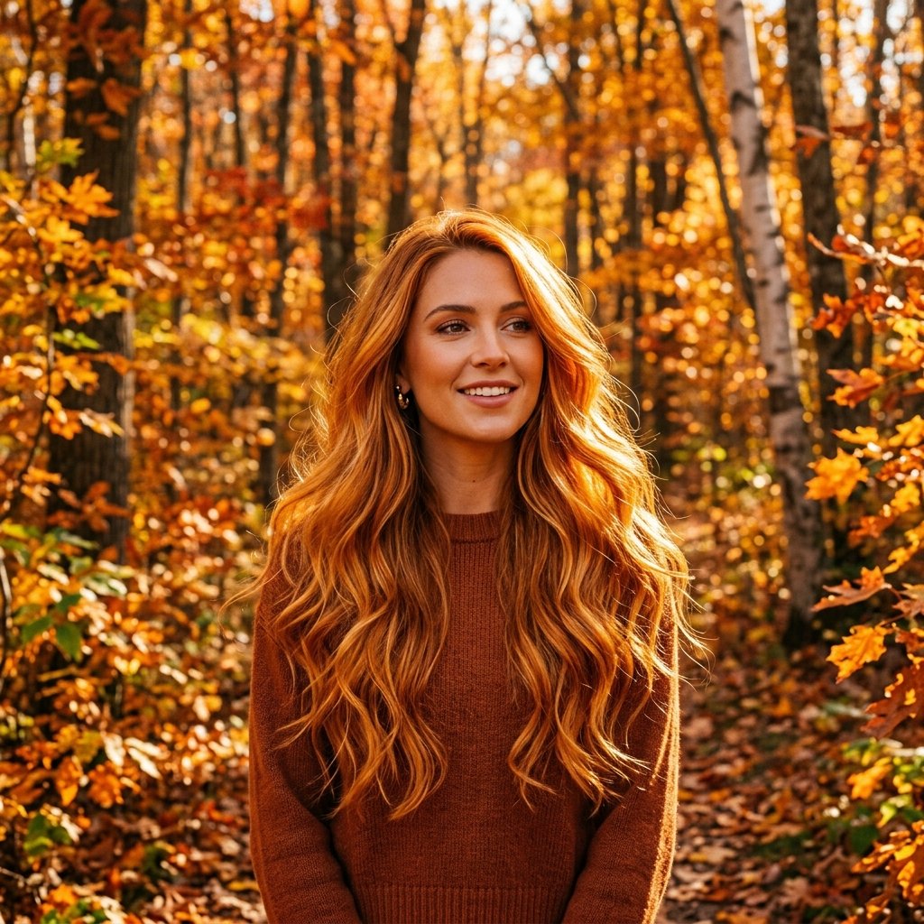 Rich Amber fall hair colors for blondes