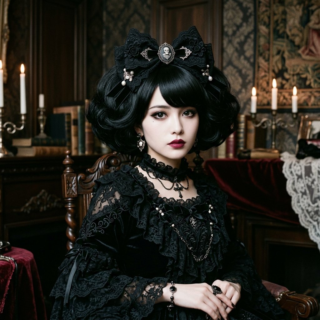30 Goth Hairstyles Ideas: The Ultimate Guide to Dark and Dramatic Hair 15 Lolita goth Hairstyles Idea