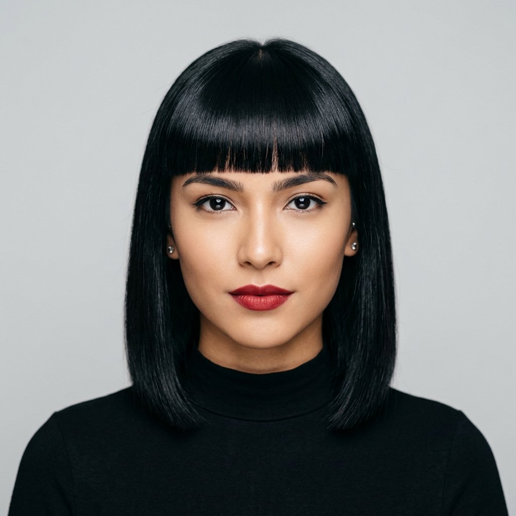 30 Hairstyles with Bangs Ideas That Will Completely Change Your Look 2 Blunt Cut hairstyles with bangs Ideas