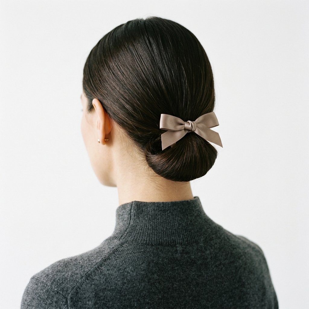 30 Trendy Hairstyles with Bows to Refresh Your Look 22 Minimalist Bow Hairstyles