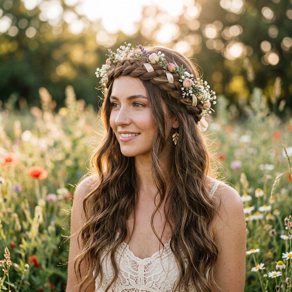 Braided Crown formal hairstyles for long hair