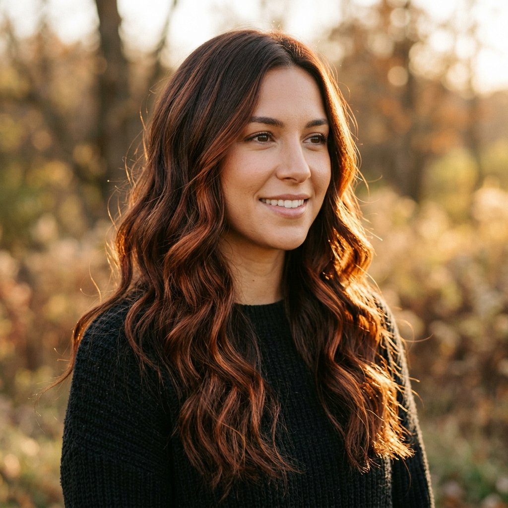 Copper Kissed Brown Hair Ideas