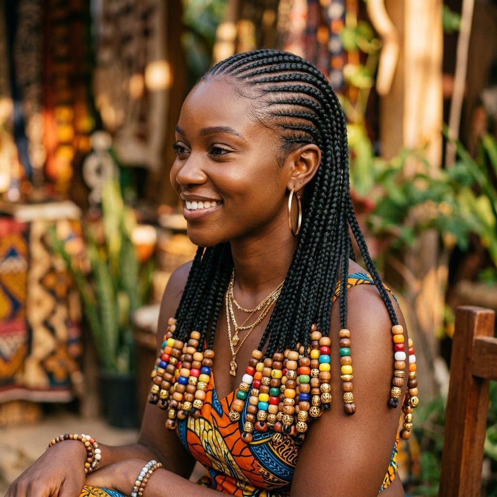 All Back Cornrows Hairstyles Ideas 30 Stunning Looks That Will Absolutely Transform Your Style 5 All Back Cornrows with Beads Hairstyles Ideas
