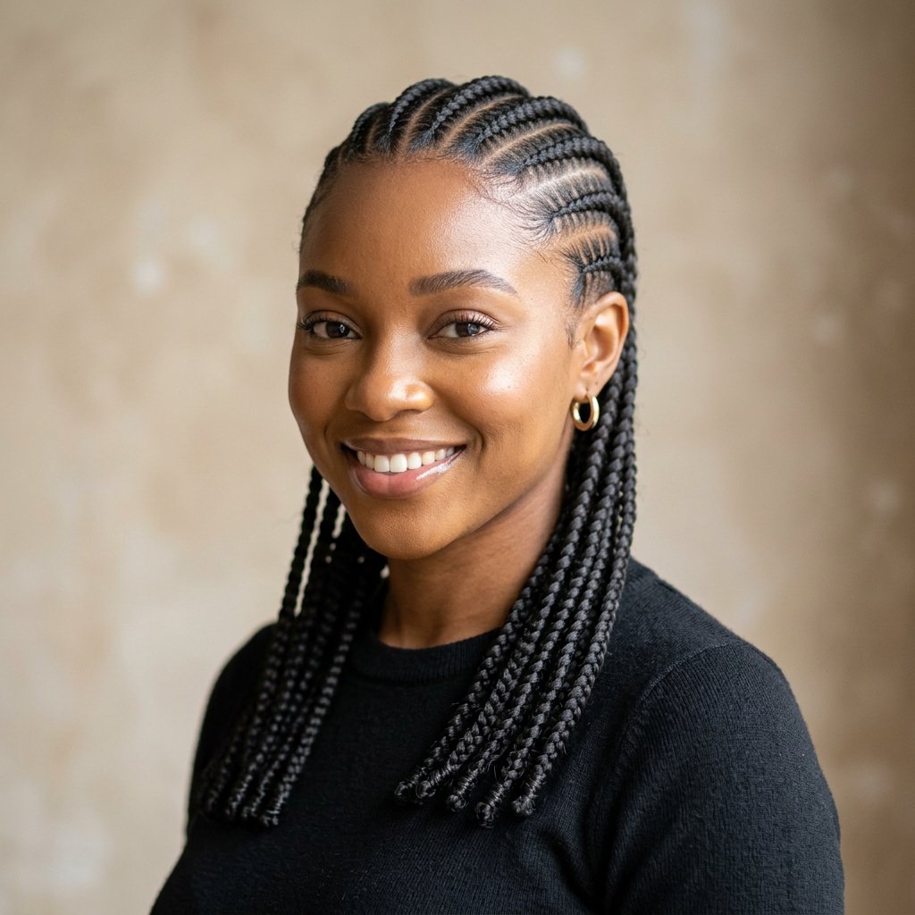 All Back Cornrows Hairstyles Ideas 30 Stunning Looks That Will Absolutely Transform Your Style 7 All Back Cornrows with Braided Ends Hairstyles Ideas