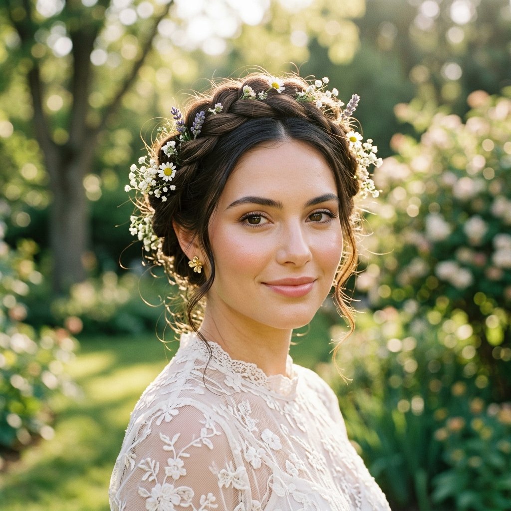 Crown Braid Updo Ideas for a Regal Finish