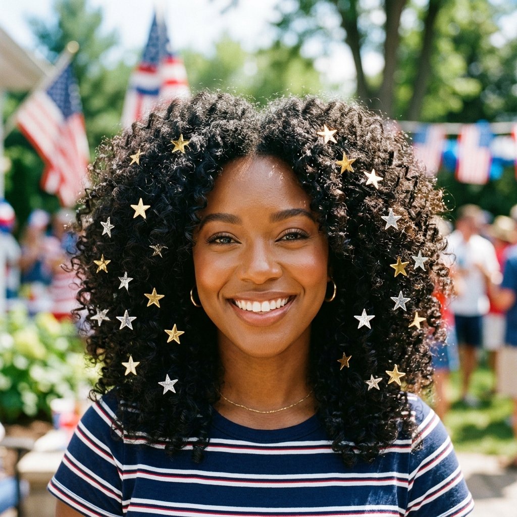 4th of July Hairstyles for Curly Hair