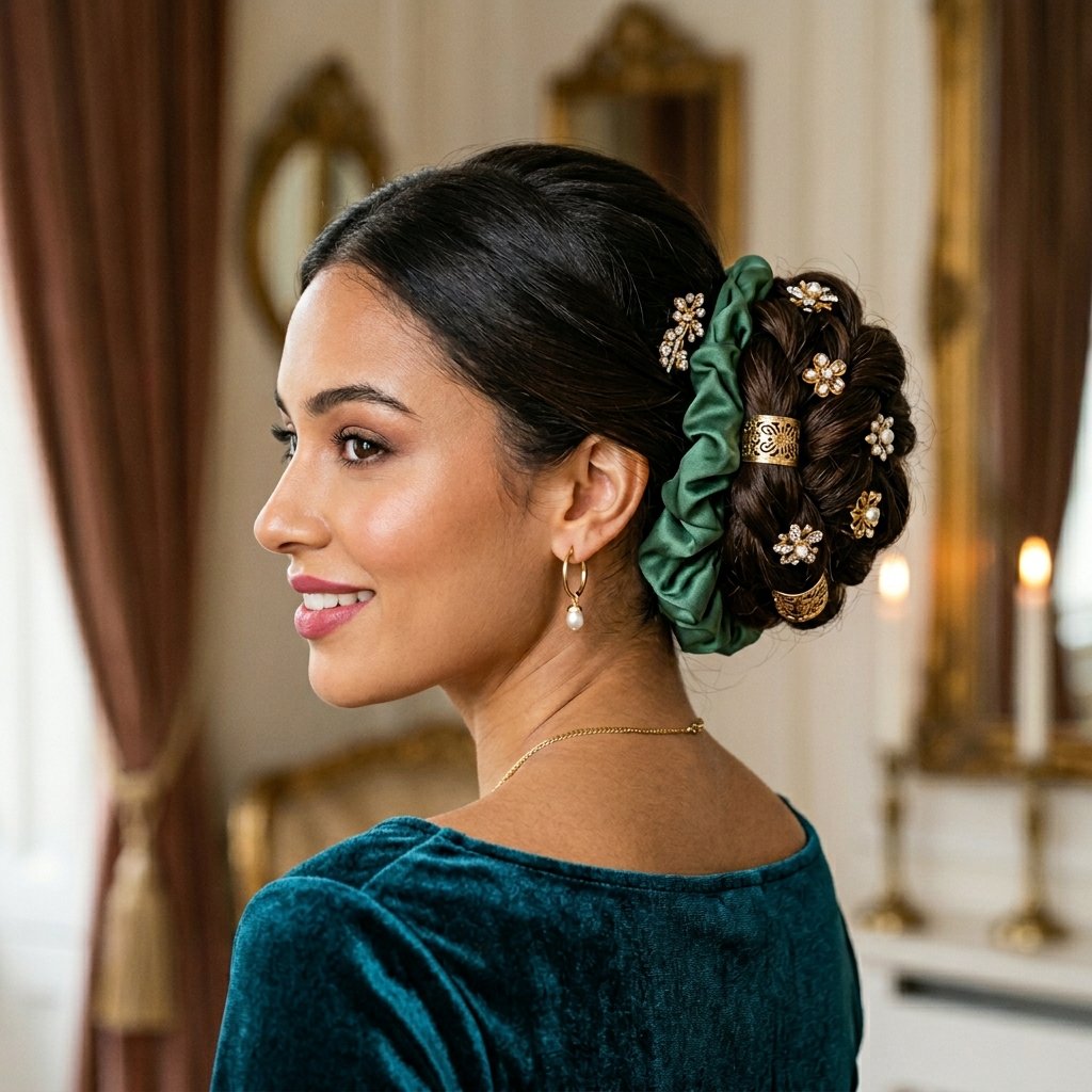 Bun Hairstyles with Accessories