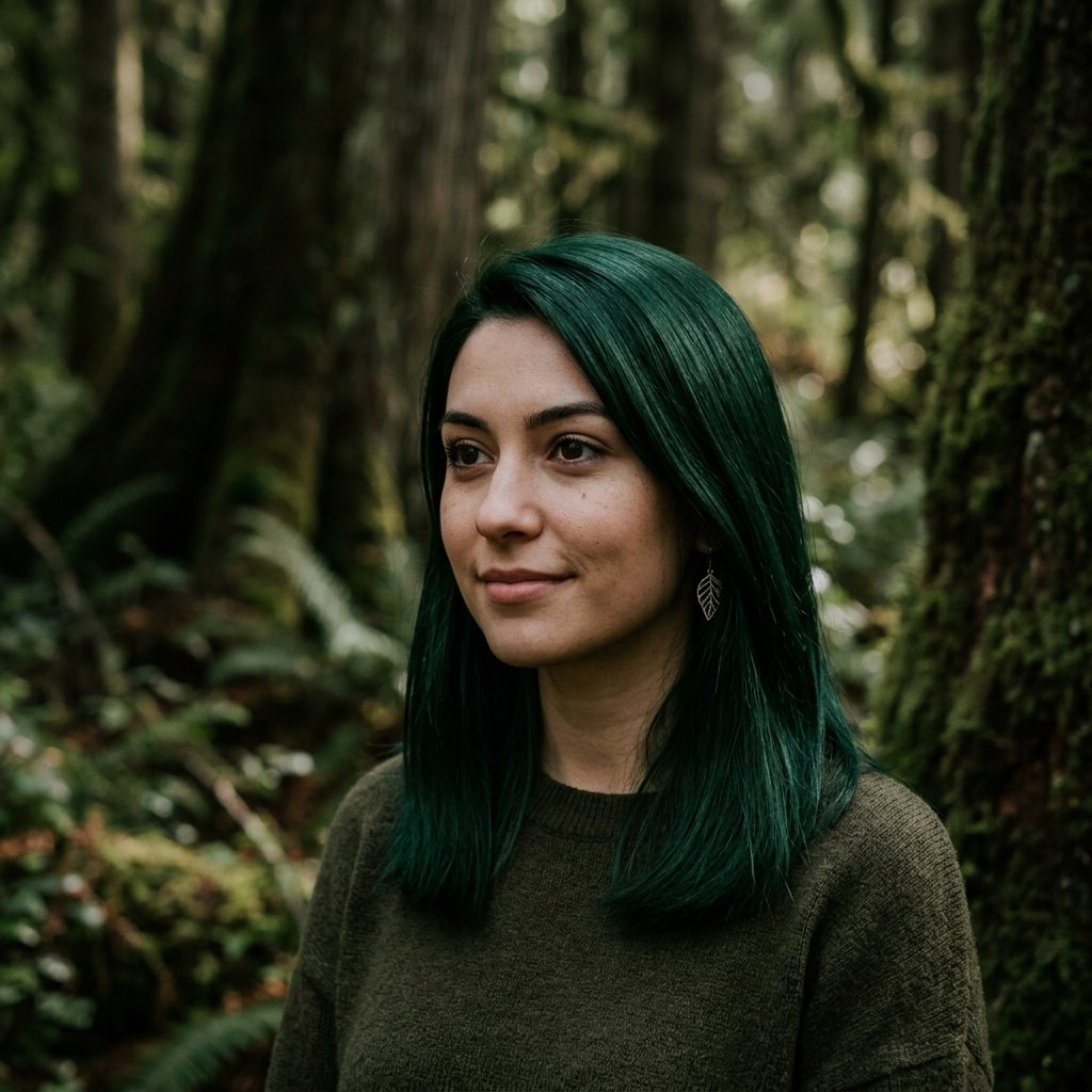 Deep Forest Green Hair Color Ideas