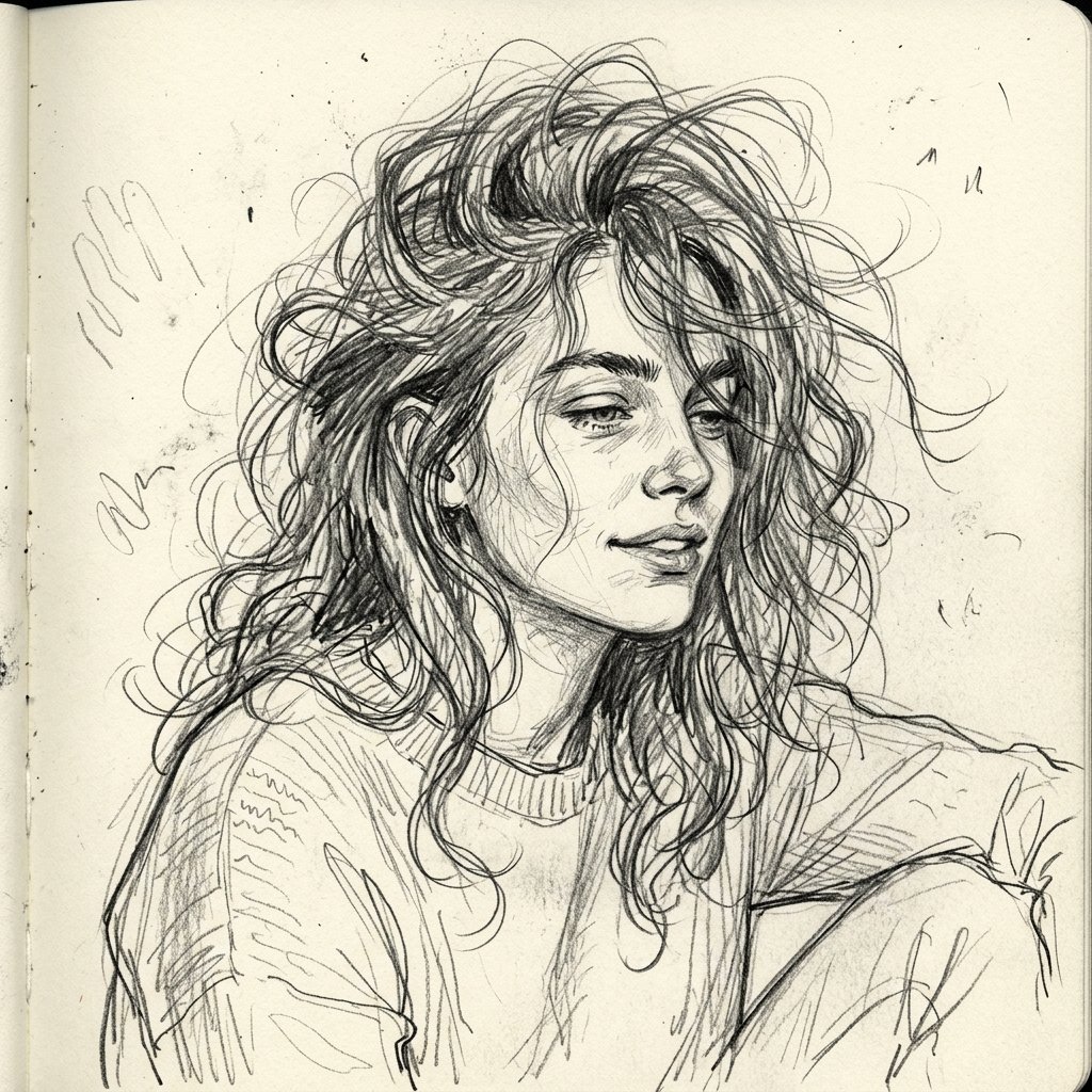 Messy Hair Drawing Ideas