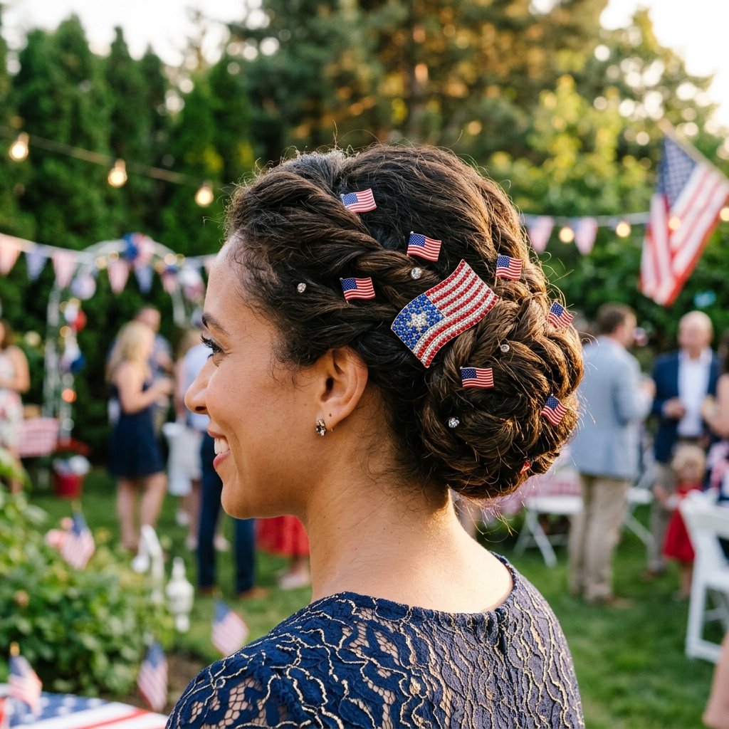 Festive Updo 4th of july hairstyles
