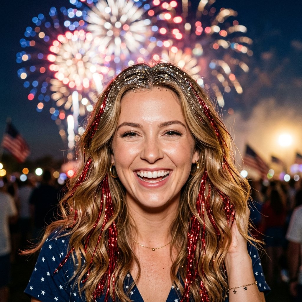 Glitter and Tinsel 4th 4th of july hairstyles