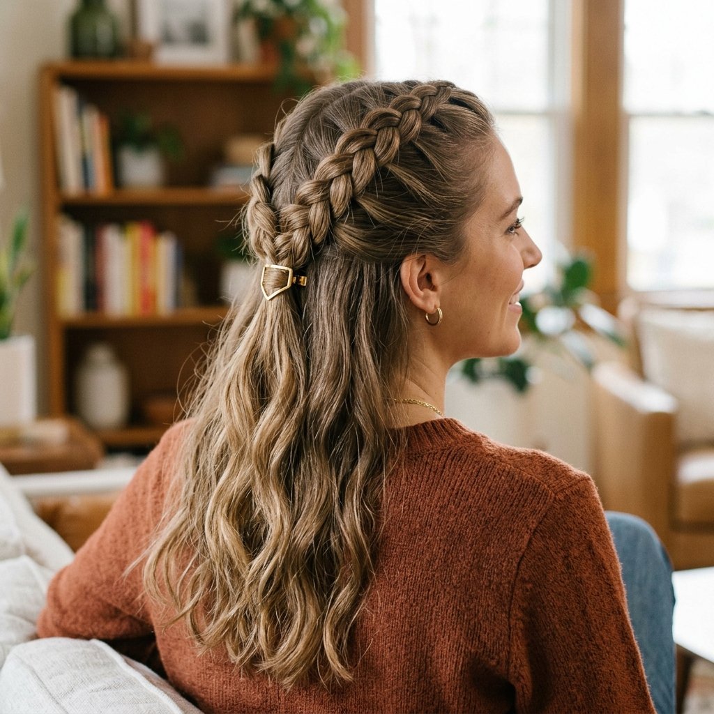 Half Up Half Down Braid Ideas