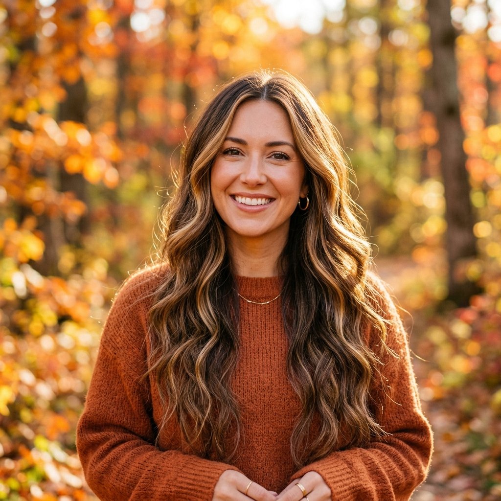 Fall Hairstyle with Highlights