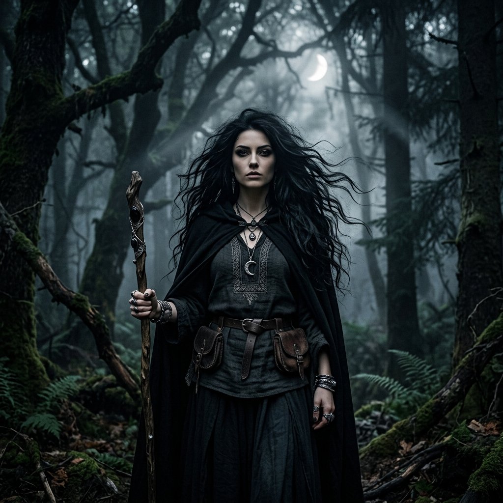 30 Goth Hairstyles Ideas: The Ultimate Guide to Dark and Dramatic Hair 7 Witch Inspired Long Layers Idea