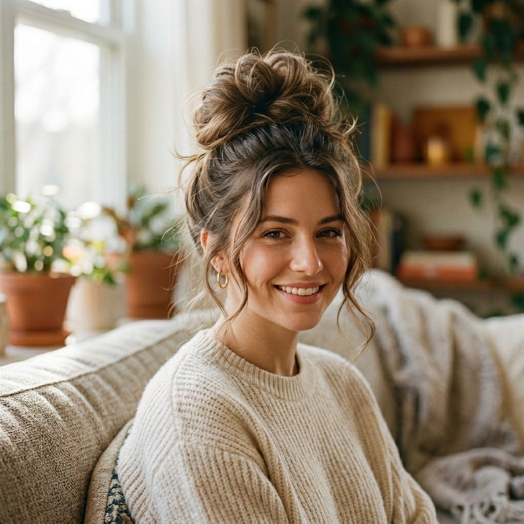 Messy Bun for formal hairstyles for long hair