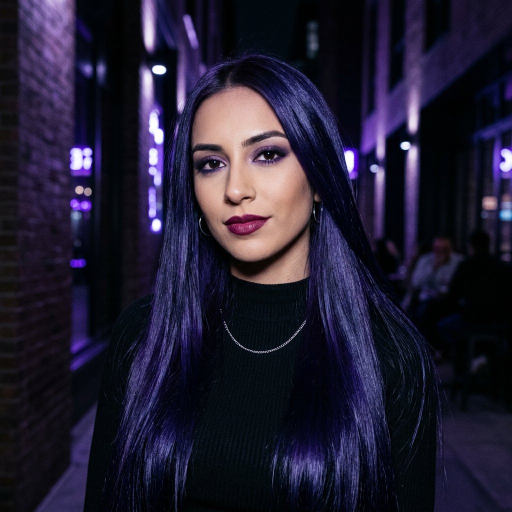 Midnight Violet Hair Color Ideas