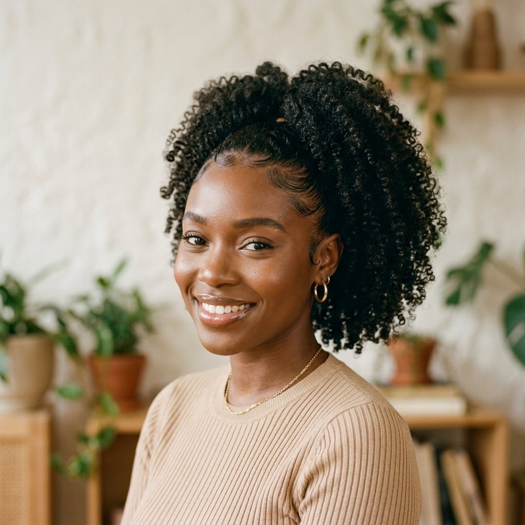 Natural Hair Ponytail Hairstyles Idea