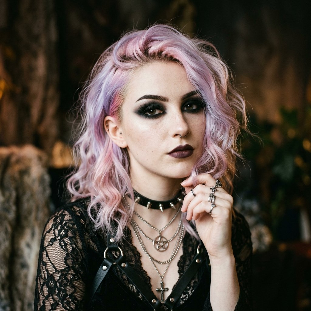 30 Goth Hairstyles Ideas: The Ultimate Guide to Dark and Dramatic Hair 9 Pastel goth hairstyles Idea
