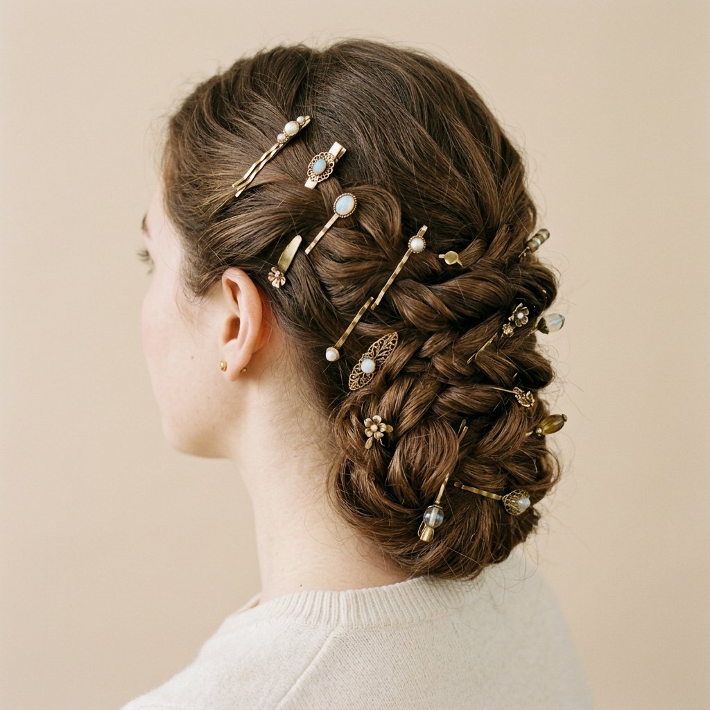Tucked and Pinned formal hairstyles for long hair
