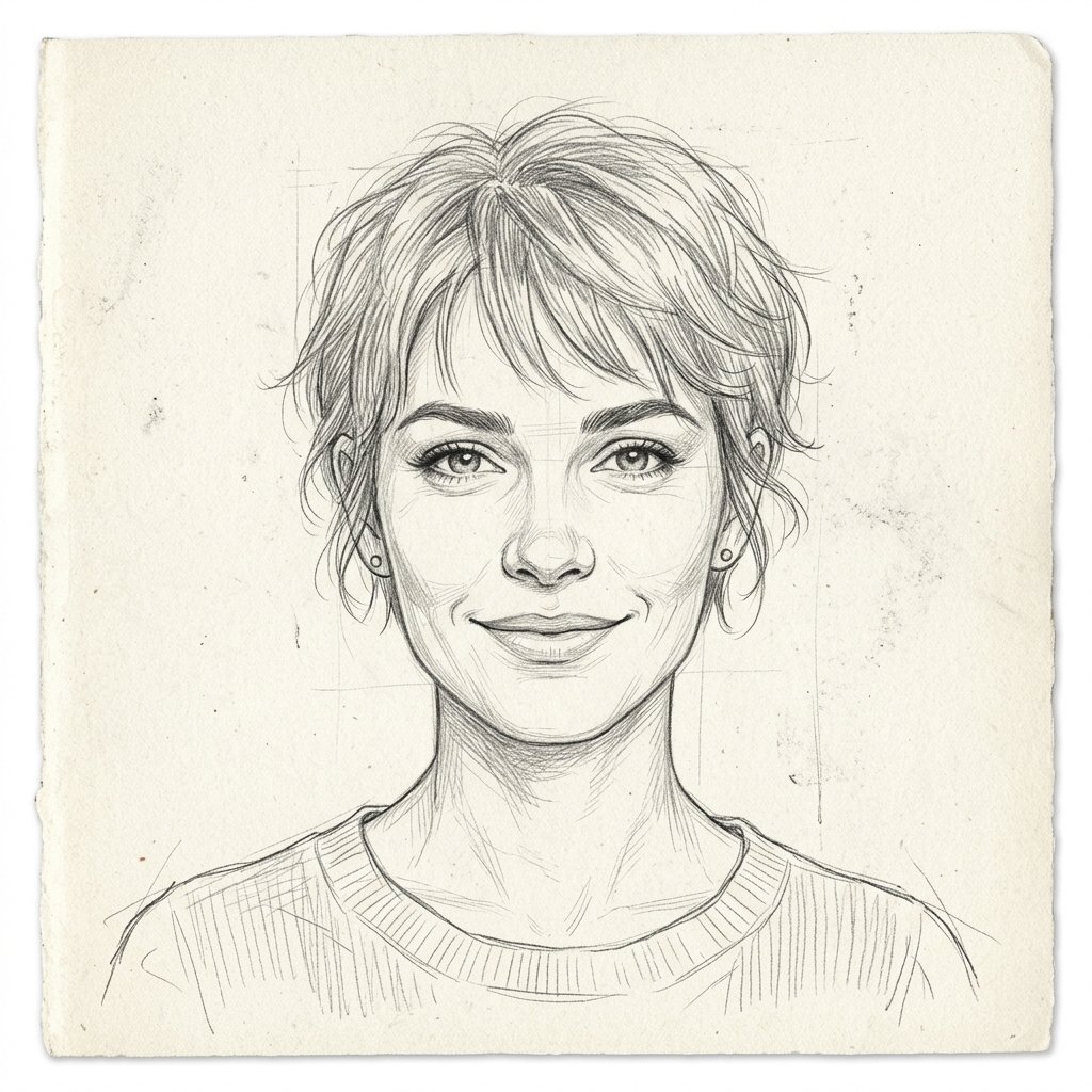 Short Pixie Cut Drawing Ideas