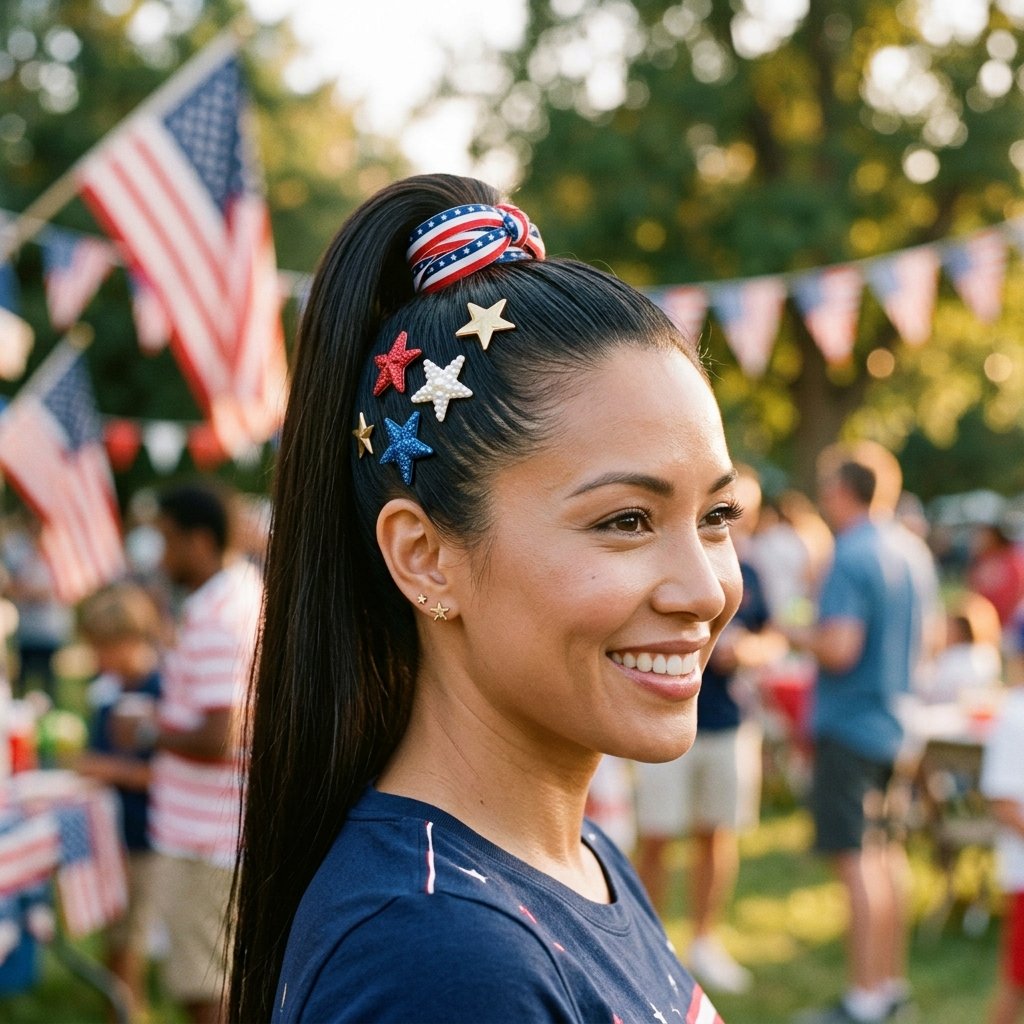 4th of July Ponytail Hairstyles