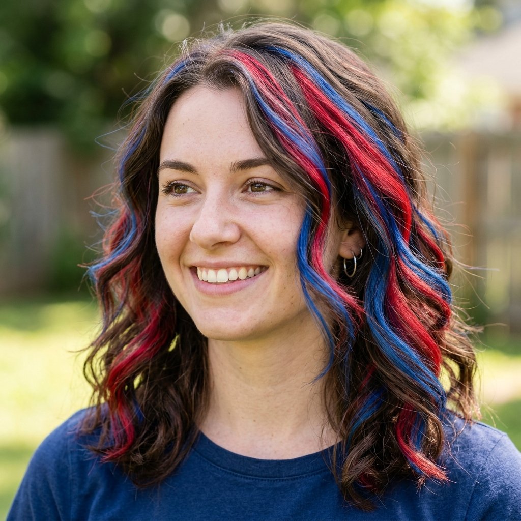 4th of july hairstyles Chalk Color Ideas