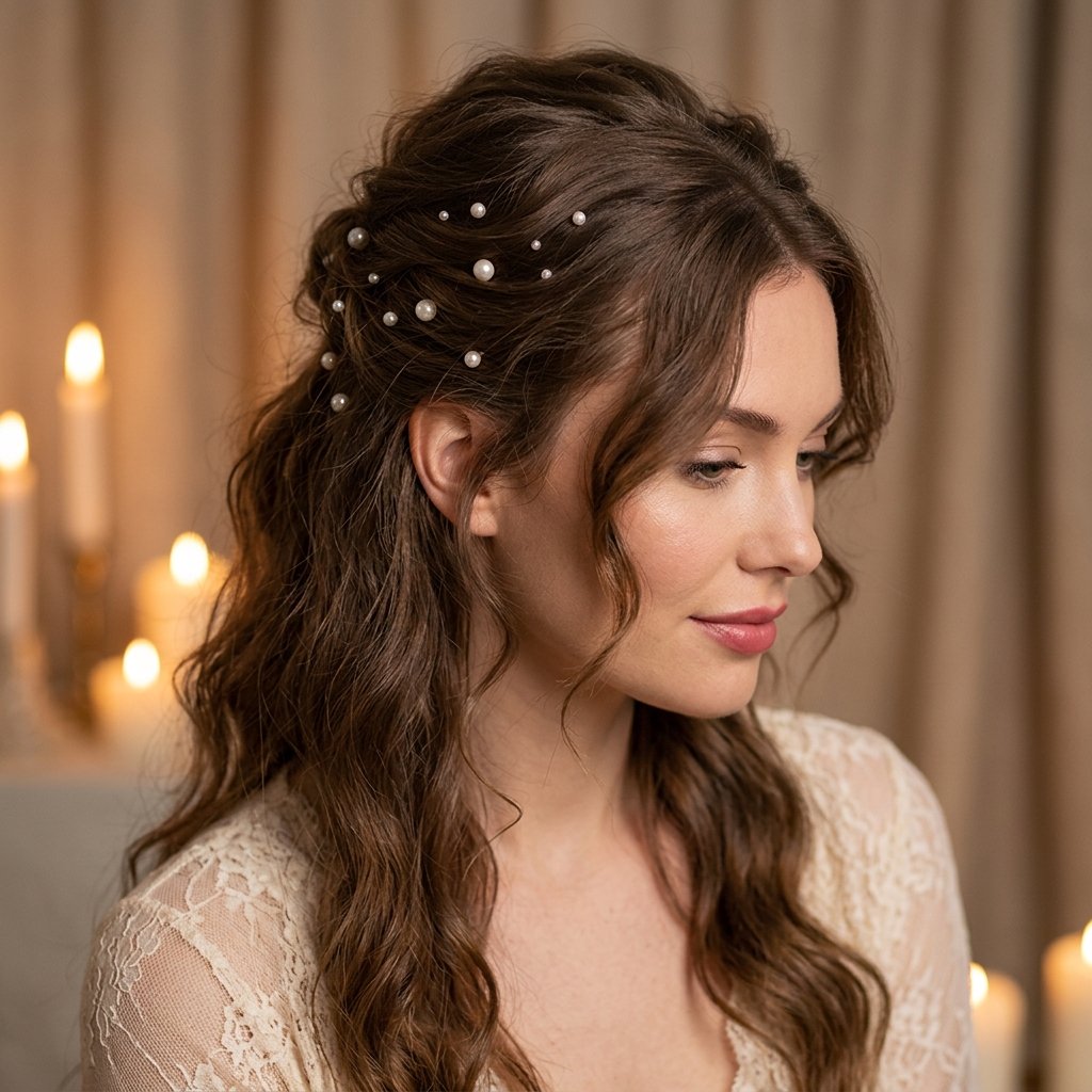 Romantic hairstyles half up half down Ideas