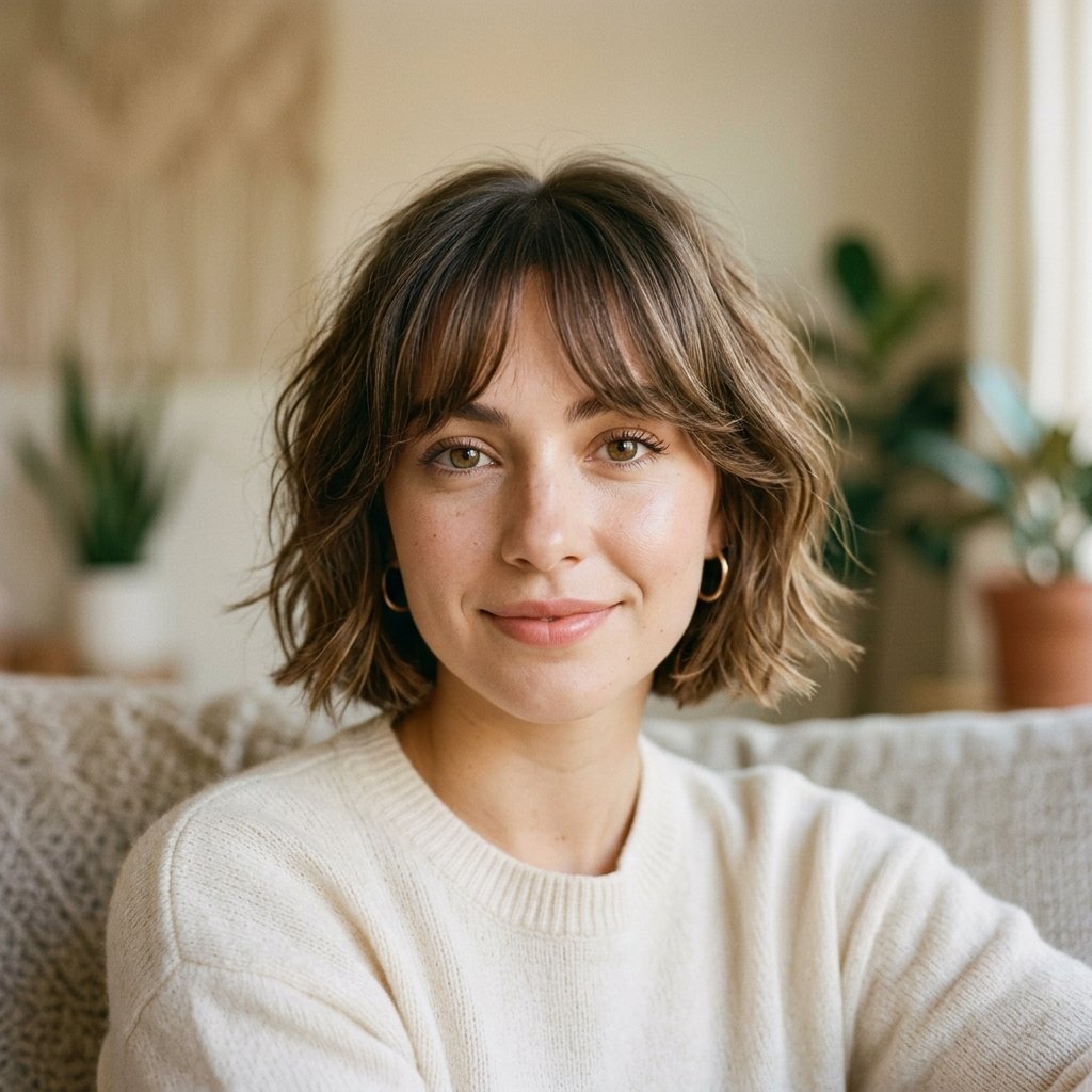 30 Hairstyles for Short Hair Ideas You Will Love Best 18 Short Hair with Curtain Bangs Ideas