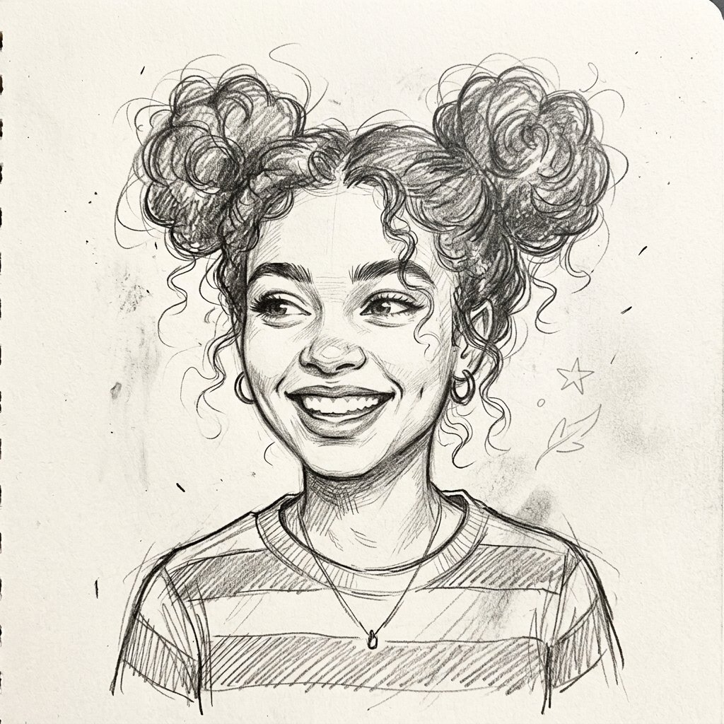 Space Buns Drawing Ideas