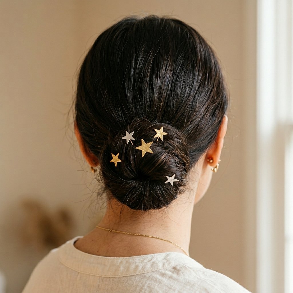 4th of July Hairstyles with Star Clips and Pins