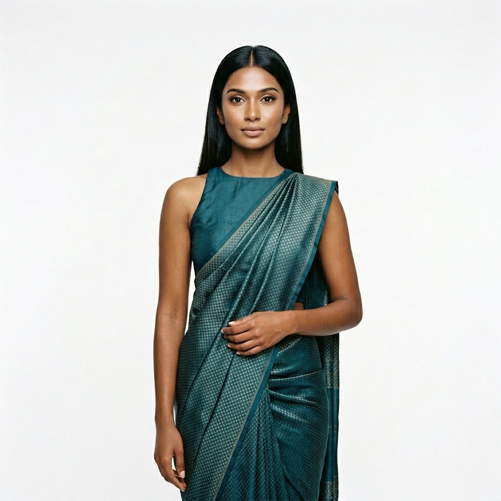 Modern Hairstyle for Saree