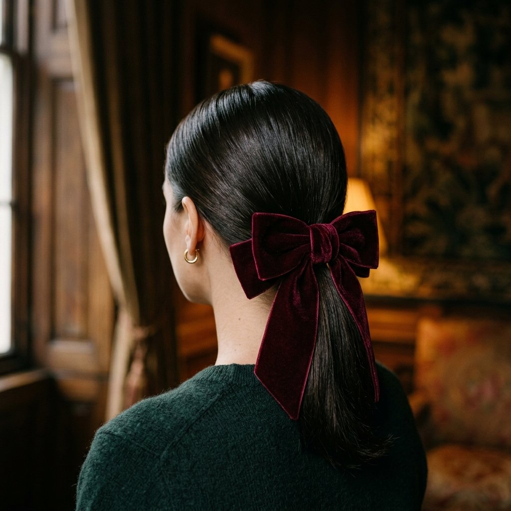 30 Trendy Hairstyles with Bows to Refresh Your Look 25 Velvet Bow Hairstyle Looks