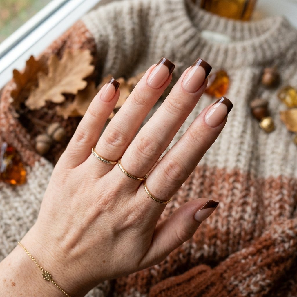 French Tip Autumn Nail Ideas
