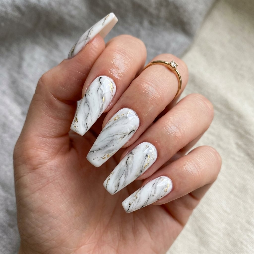 Coffin Shape Nail Ideas