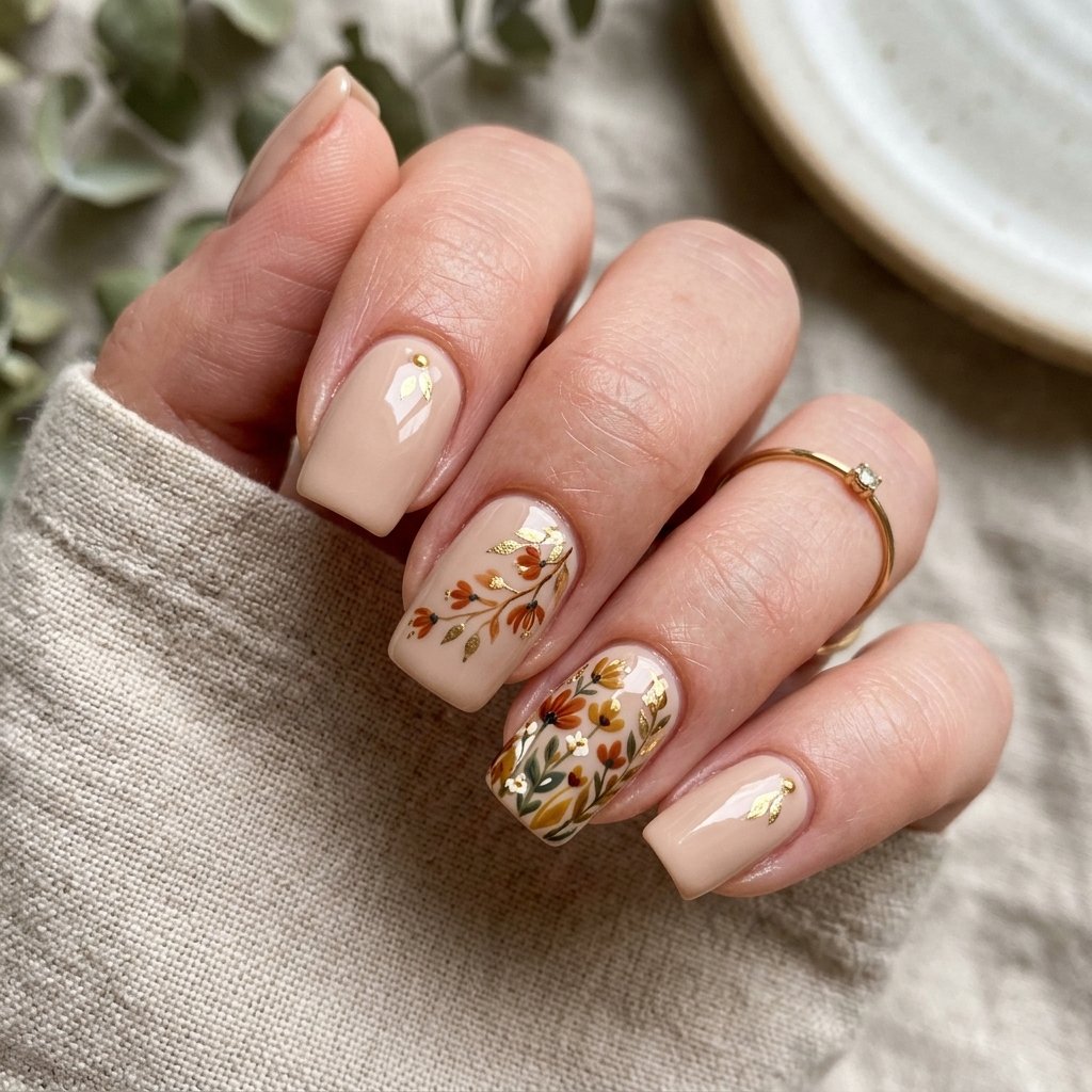 Floral Accent Nail Art Ideas