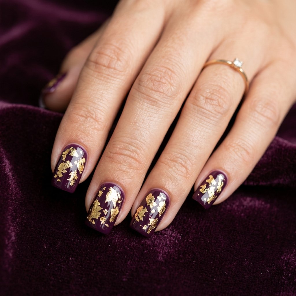 Gold Foil Nail Art Ideas