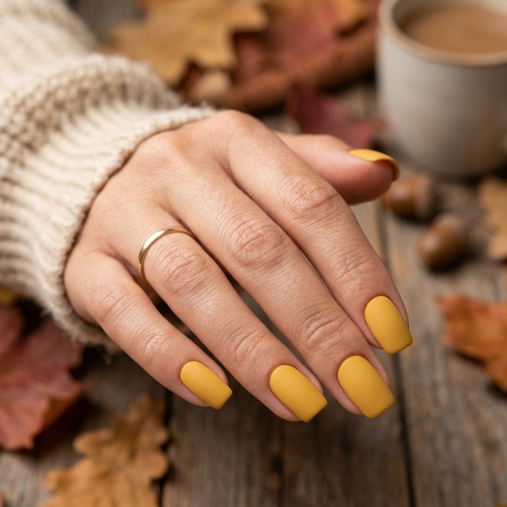 Mustard Yellow Nail Ideas