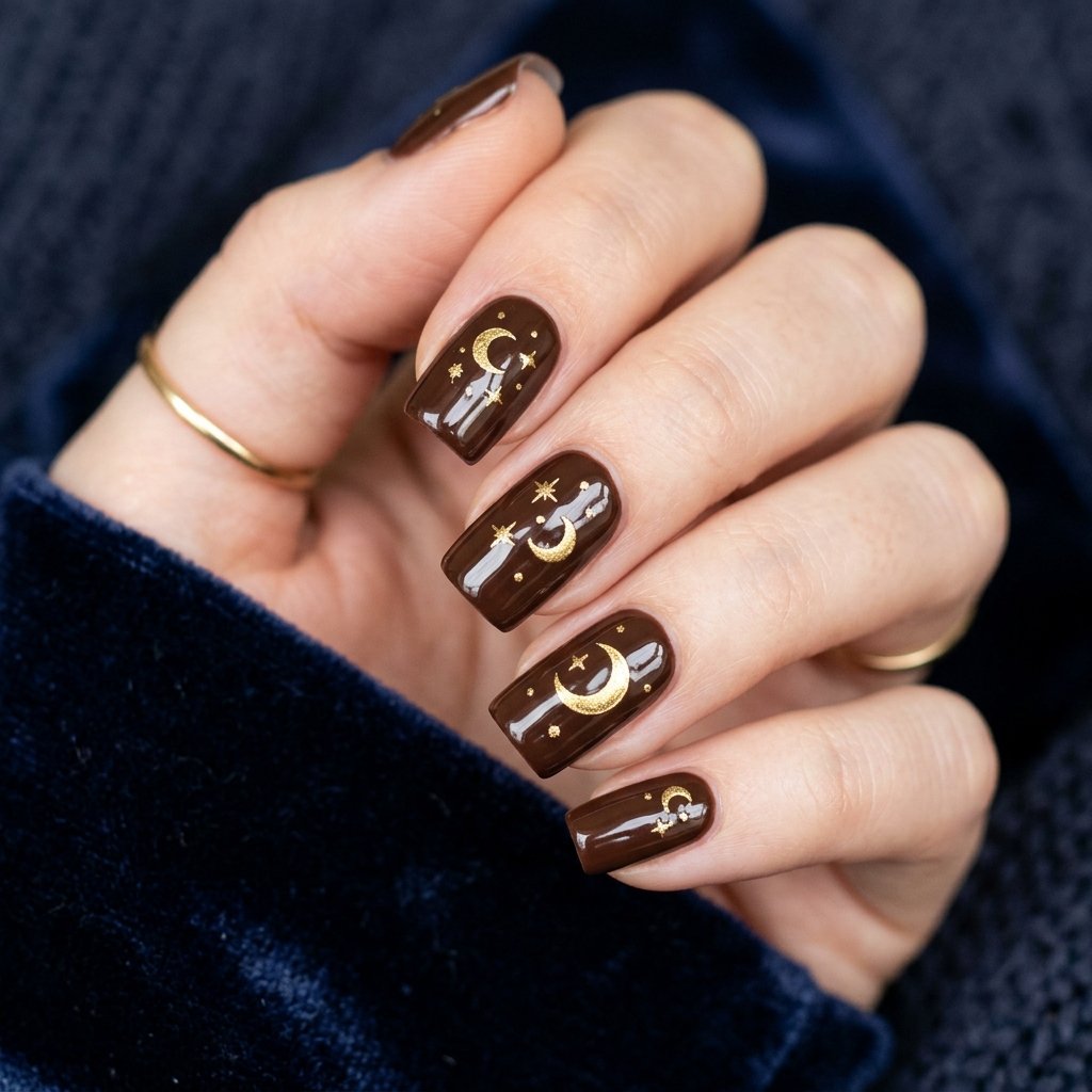Moon and Star Nail Art Ideas