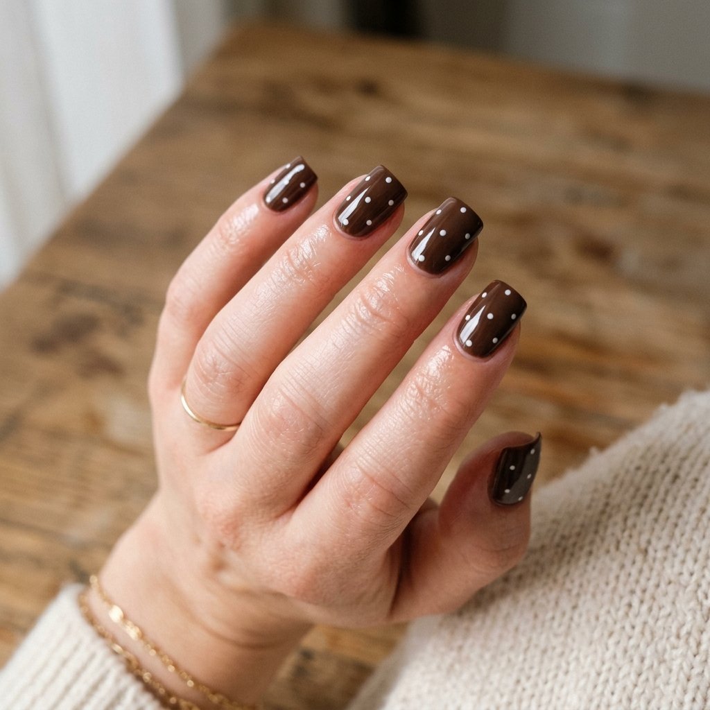 Polka Dot September Nails Art Ideas