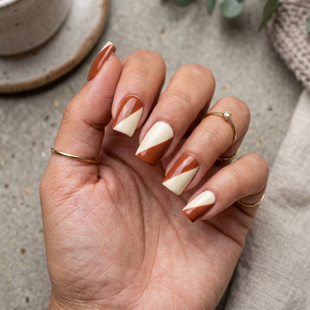 Two Tone Nail Art Ideas